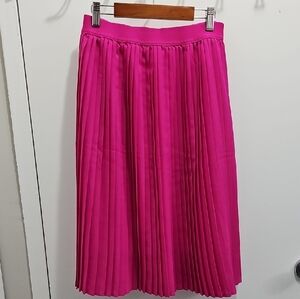 a new day Vibrant Pink Midi Skirt
